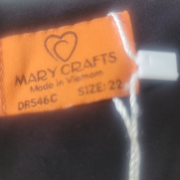 Marycrafts Women's Fit Flare Tea Midi Dress sz 22 black  NWT - Picture 4 of 11